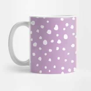 Lilac Dalmatian Spots, Dalmatian Dots, Dotted Mug